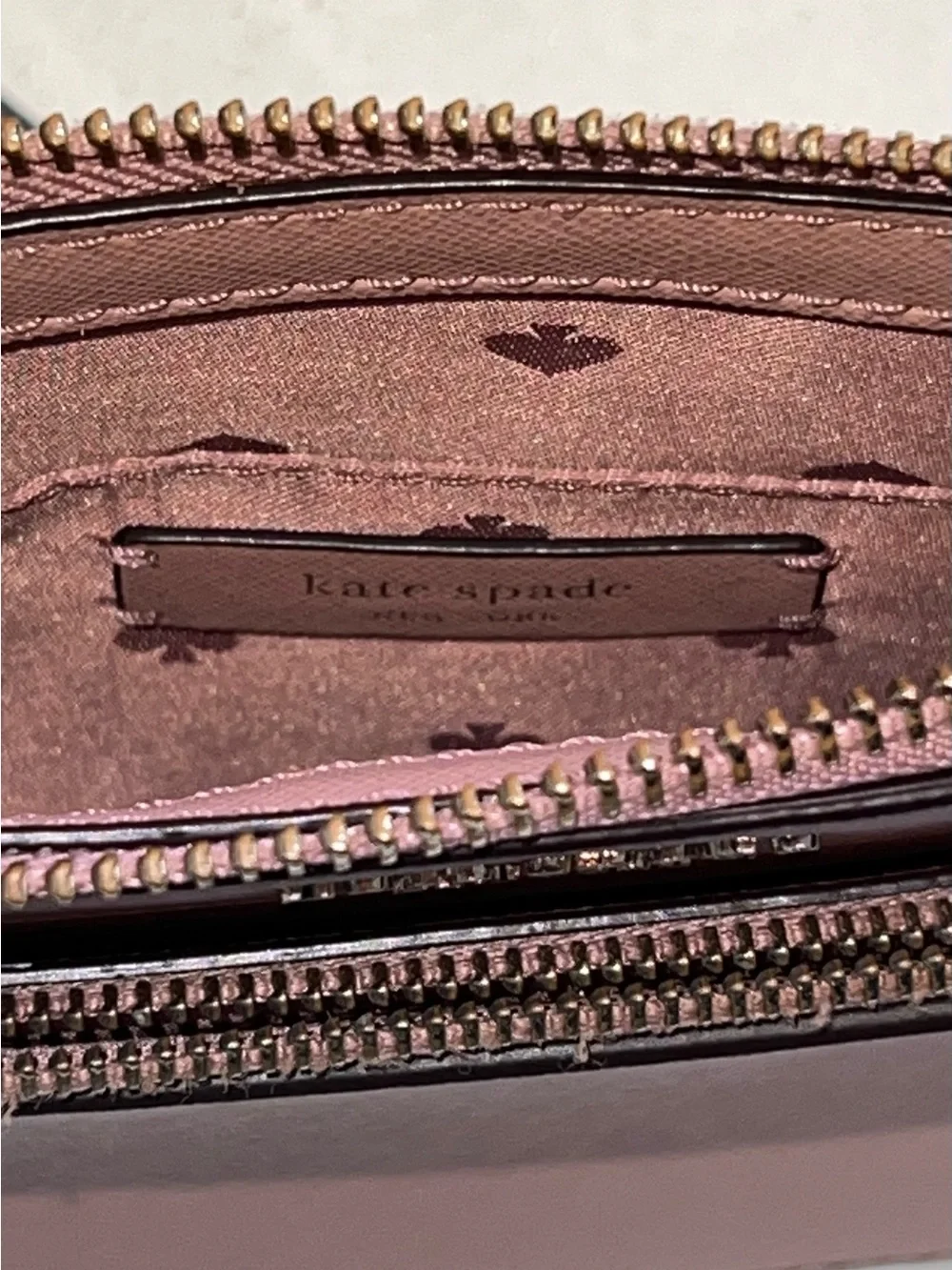 kate spade brown leather crossbody bag with gold hardware